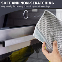 Double-Sided Microfiber Cloth & Stainless Steel Scrubber – Non-Scratch Wire (1 Pc, 20x20 cm)